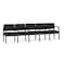 Lesro Lenox Steel 5 Seater with Center Arms, Black Seat, Black Back, 106.5 W 24.5 L 32 H LS5103 - alternate 1